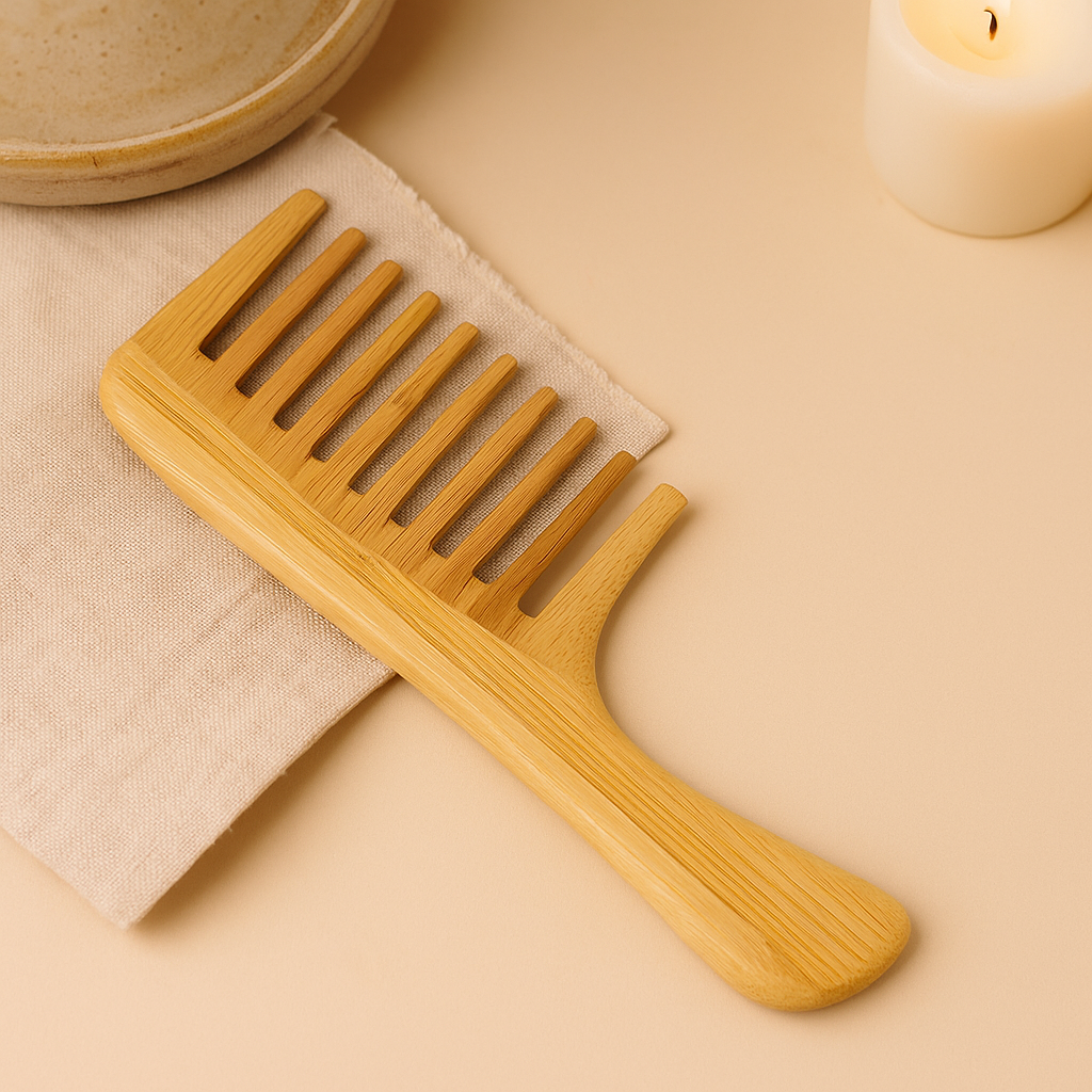 Bamboo Wide-Tooth Hair Comb