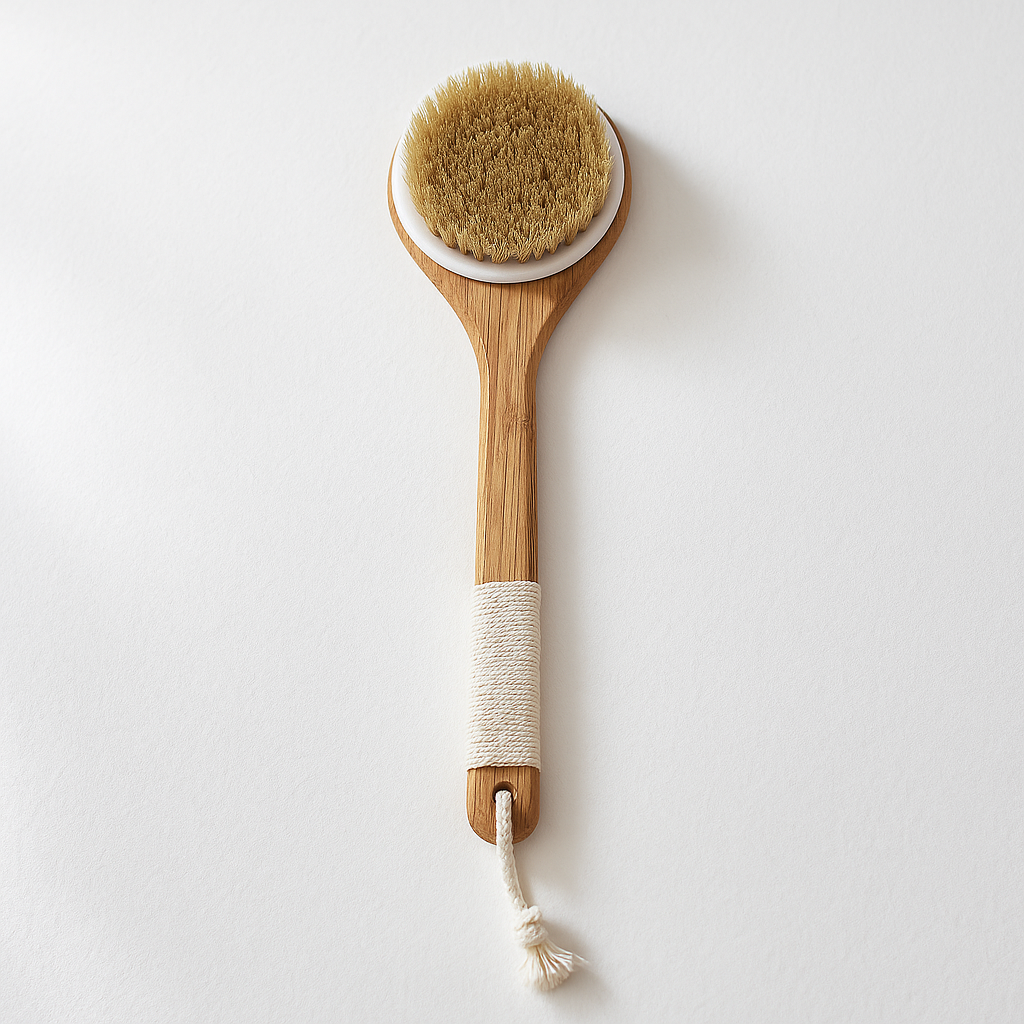 Natural Bristle Bamboo Bath Brush