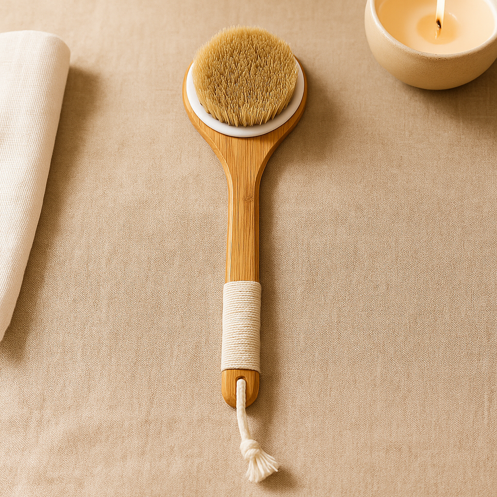 Natural Bristle Bamboo Bath Brush