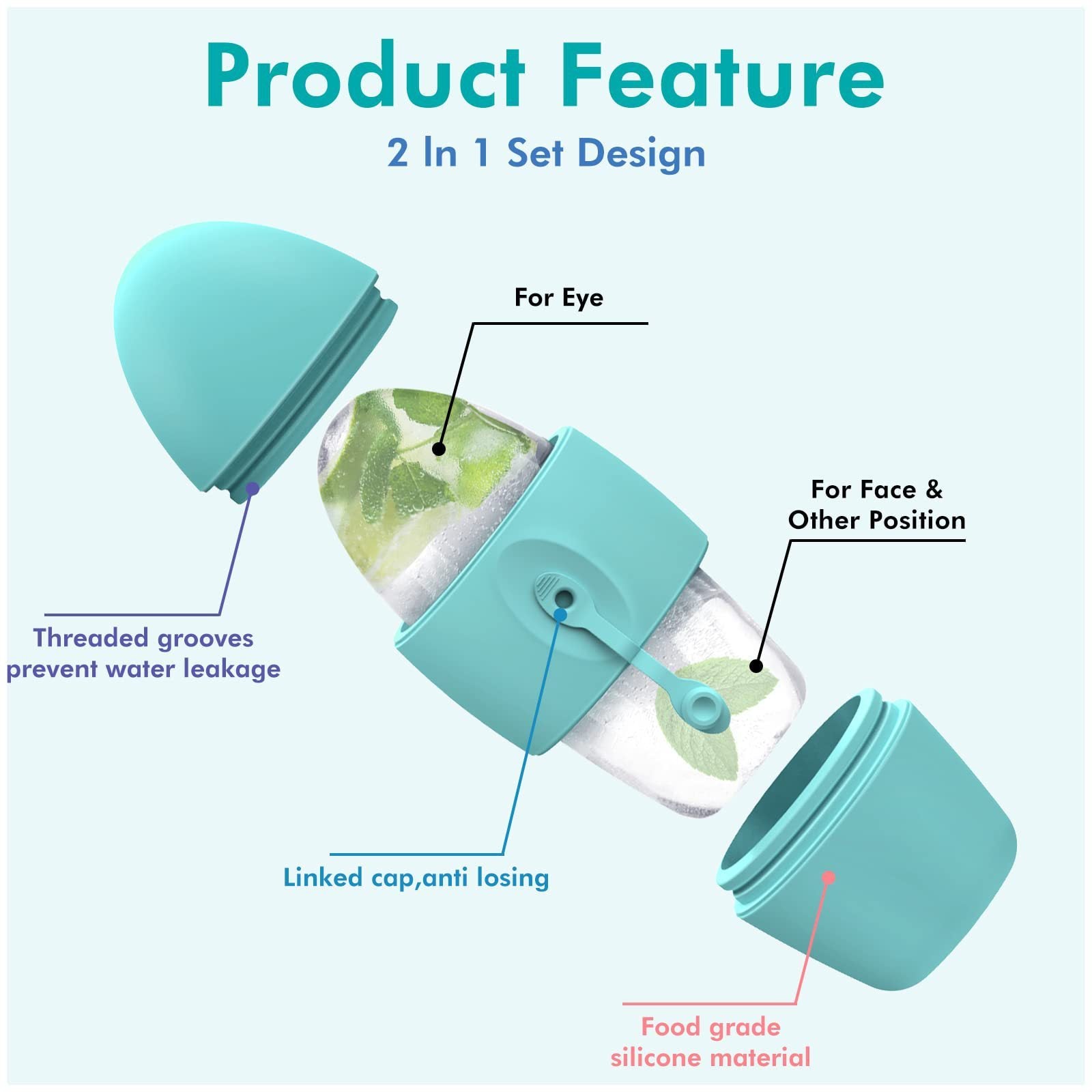Silicone Ice Face Roller - Cooling & Contouring Massage Tool - SerelleNature